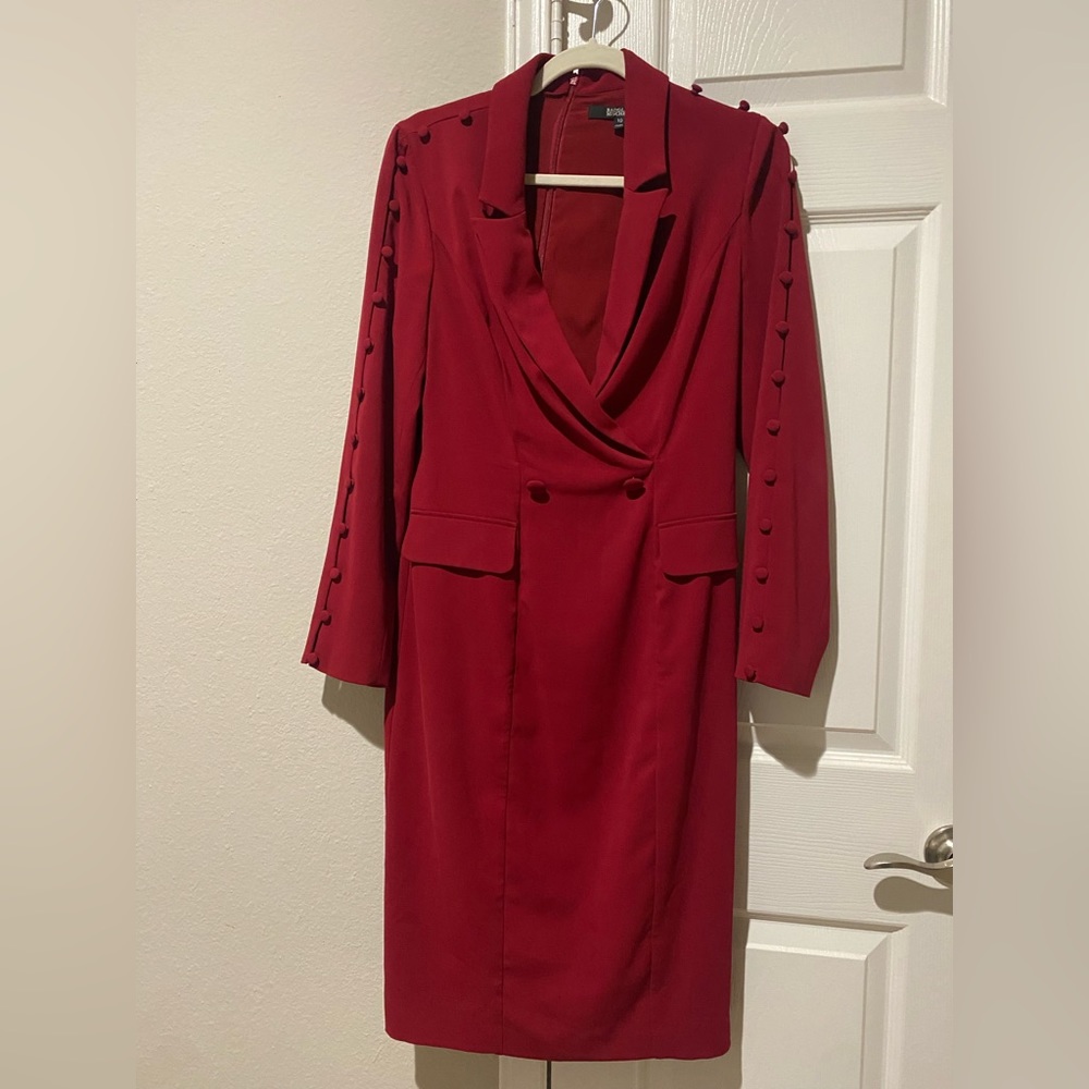 Badgley Mischka power red dress